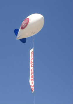 helium advertising blimp