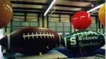 football shaped helium promotional balloons